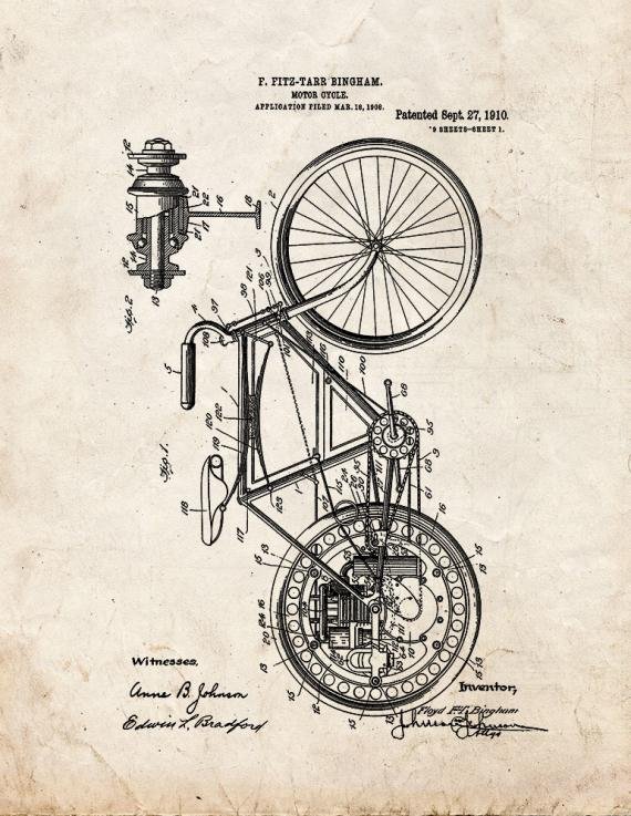 Patent Blueprint 2922 1 12 A4 Photo Print