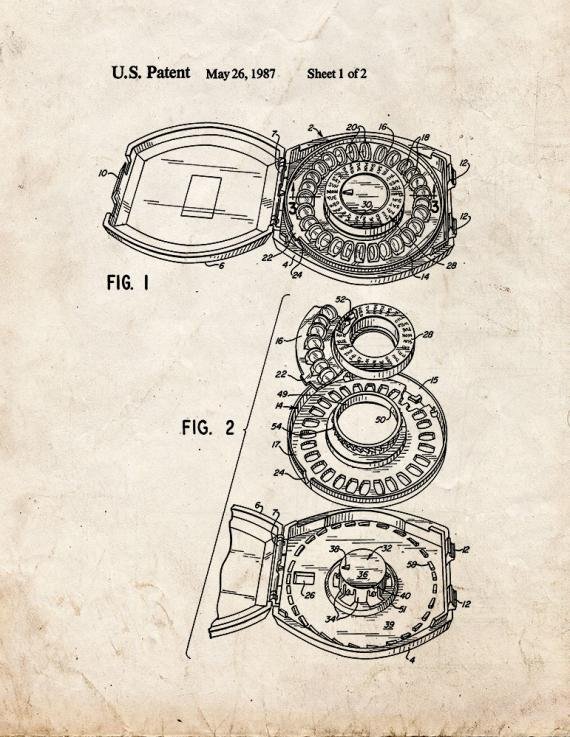 Patent Blueprint 2926 2 12 A4 Photo Print