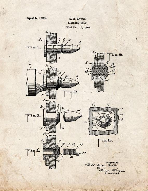 Patent Blueprint 2927 1 12 A4 Photo Print