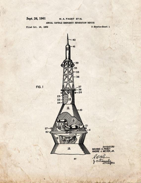 Patent Blueprint 293 1 12 A4 Photo Print