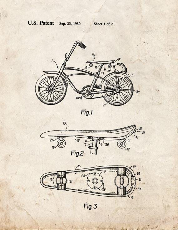 Patent Blueprint 2932 2 12 A4 Photo Print