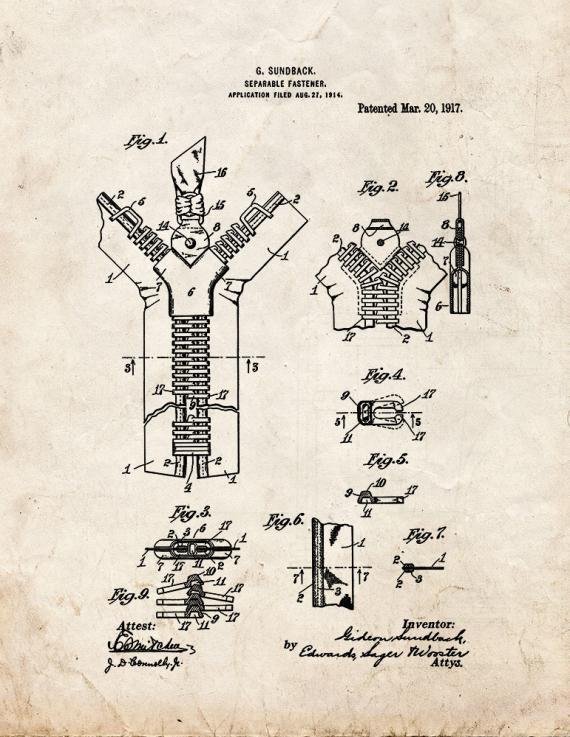 Patent Blueprint 2936 1 12 A4 Photo Print