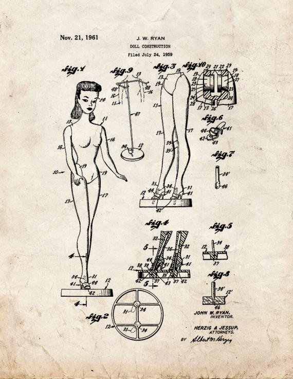 Patent Blueprint 294 1 12 A4 Photo Print