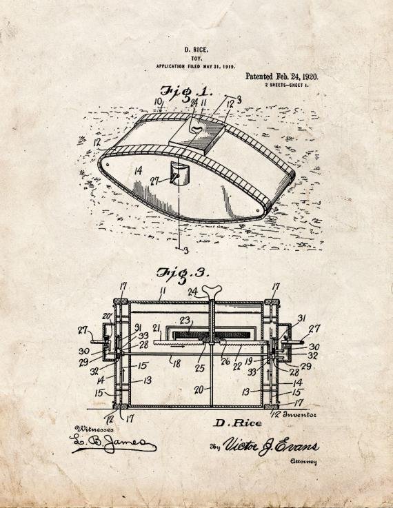 Patent Blueprint 2950 1 12 A4 Photo Print