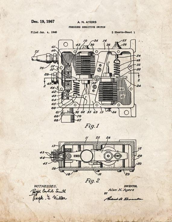 Patent Blueprint 2965 1 12 A4 Photo Print