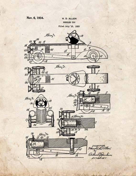 Patent Blueprint 2967 1 12 A4 Photo Print