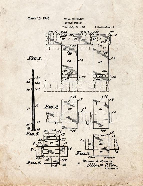 Patent Blueprint 2999 1 12 A4 Photo Print