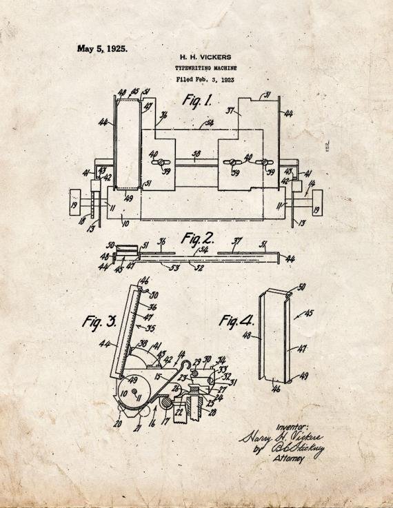 Patent Blueprint 3018 1 12 A4 Photo Print