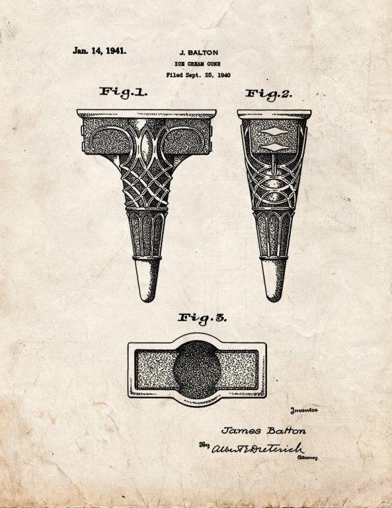 Patent Blueprint 3024 1 12 A4 Photo Print