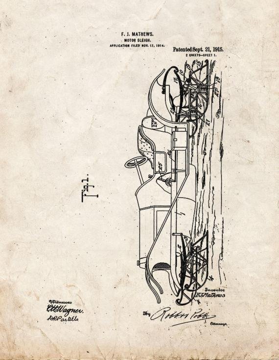 Patent Blueprint 3076 1 12 A4 Photo Print