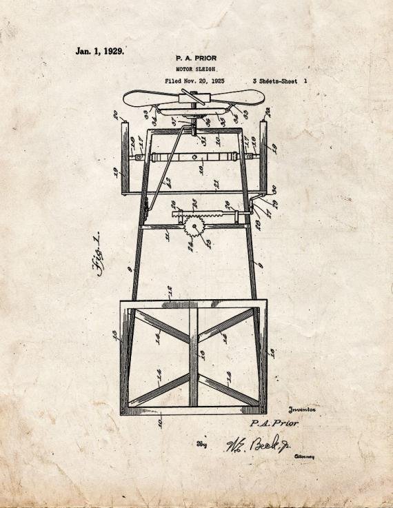 Patent Blueprint 3078 1 12 A4 Photo Print