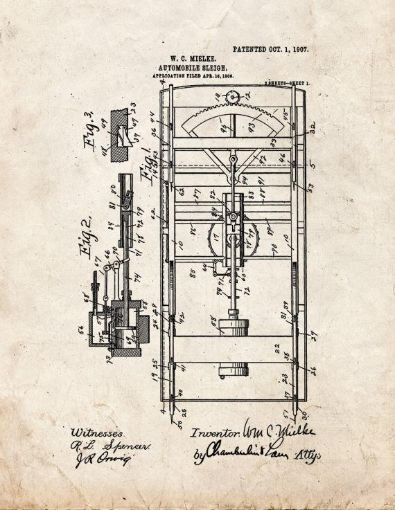 Patent Blueprint 3082 1 12 A4 Photo Print