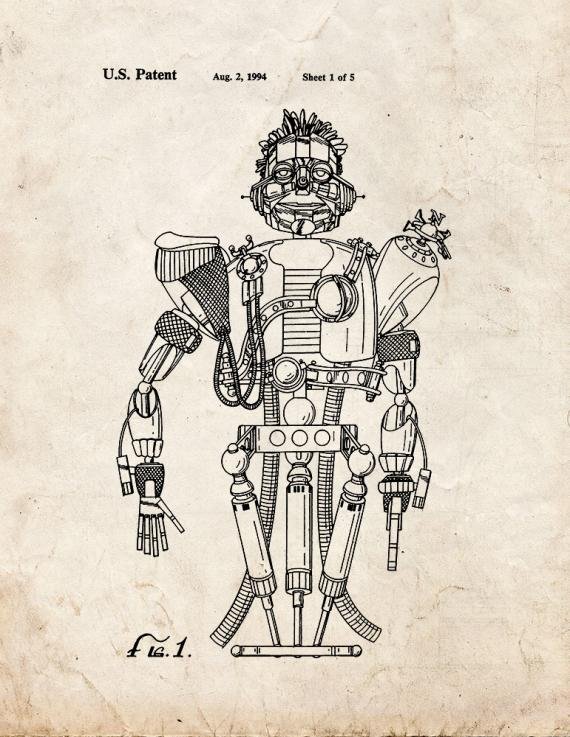 Patent Blueprint 3092 2 12 A4 Photo Print