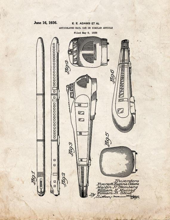 Patent Blueprint 3129 1 12 A4 Photo Print