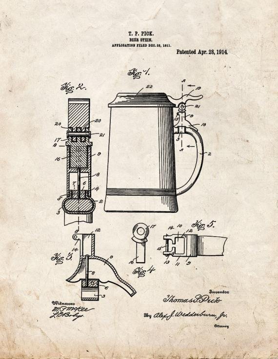 Patent Blueprint 3132 1 12 A4 Photo Print