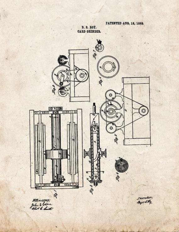 Patent Blueprint 3133 1 12 A4 Photo Print