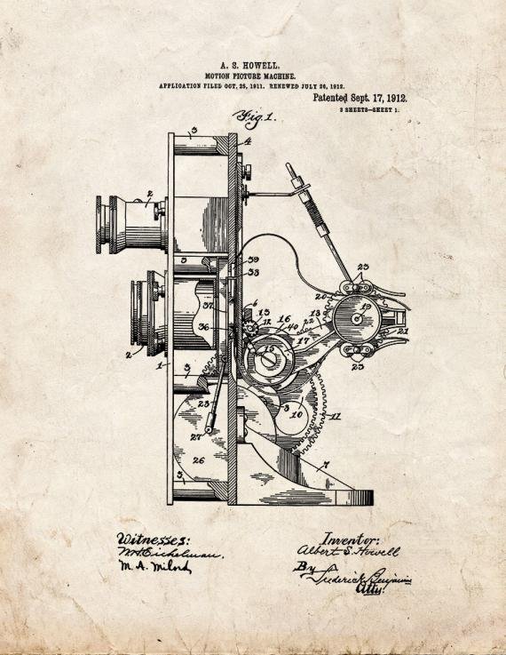 Patent Blueprint 3144 1 12 A4 Photo Print