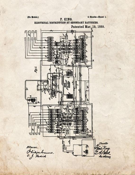 Patent Blueprint 3222 1 12 A4 Photo Print
