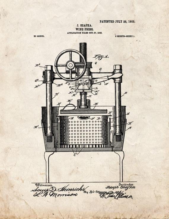 Patent Blueprint 3246 1 12 A4 Photo Print