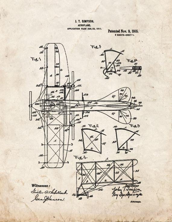 Patent Blueprint 3259 1 12 A4 Photo Print