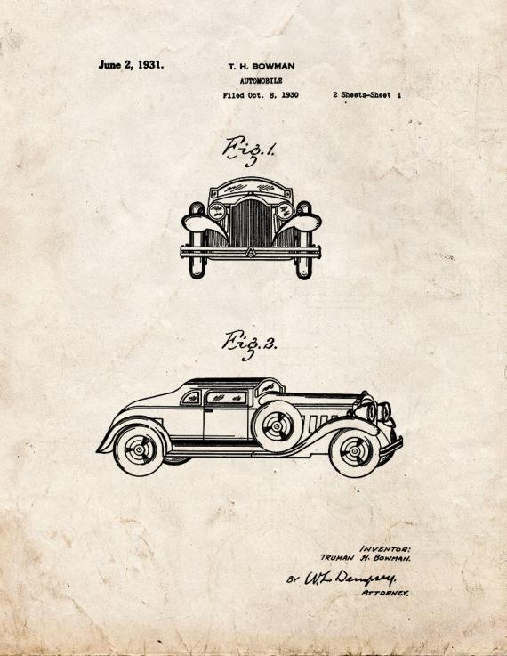 Patent Blueprint 327 1 12 A4 Photo Print