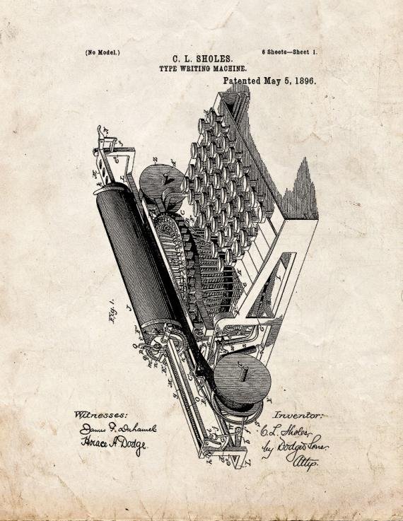 Patent Blueprint 3289 1 12 A4 Photo Print
