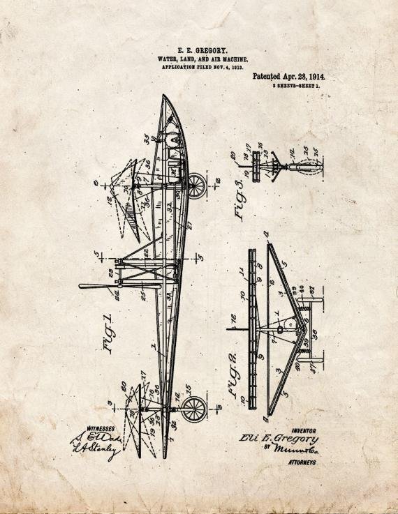 Patent Blueprint 3301 1 12 A4 Photo Print