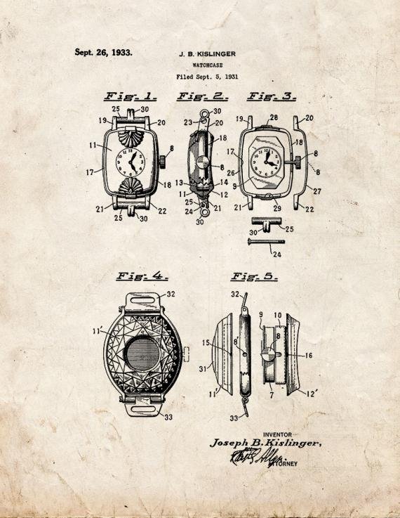 Patent Blueprint 3308 1 12 A4 Photo Print