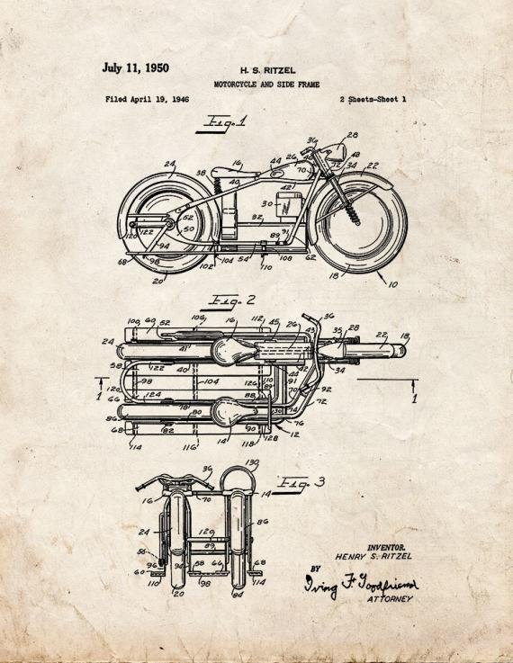 Patent Blueprint 3311 1 12 A4 Photo Print