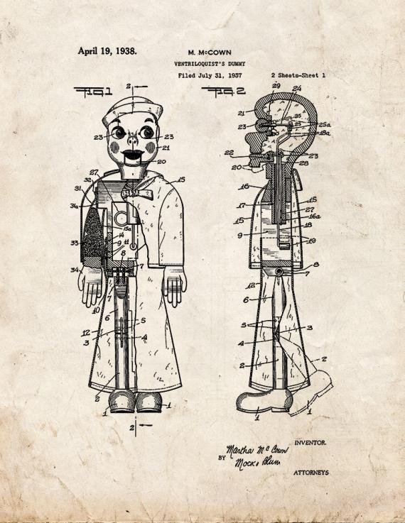 Patent Blueprint 3325 1 12 A4 Photo Print