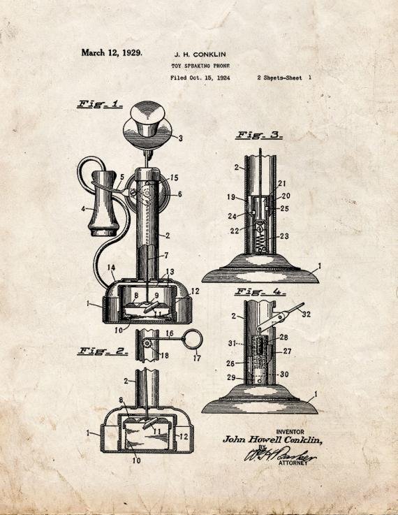 Patent Blueprint 3333 1 12 A4 Photo Print