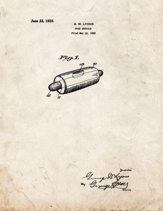 Patent Blueprint 3335 1 12 A4 Photo Print
