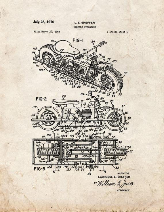 Patent Blueprint 3345 1 12 A4 Photo Print