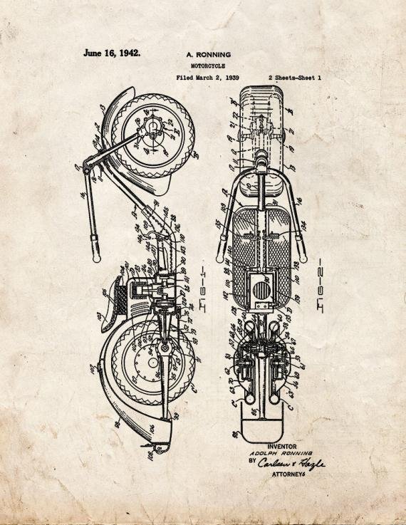 Patent Blueprint 3350 1 12 A4 Photo Print