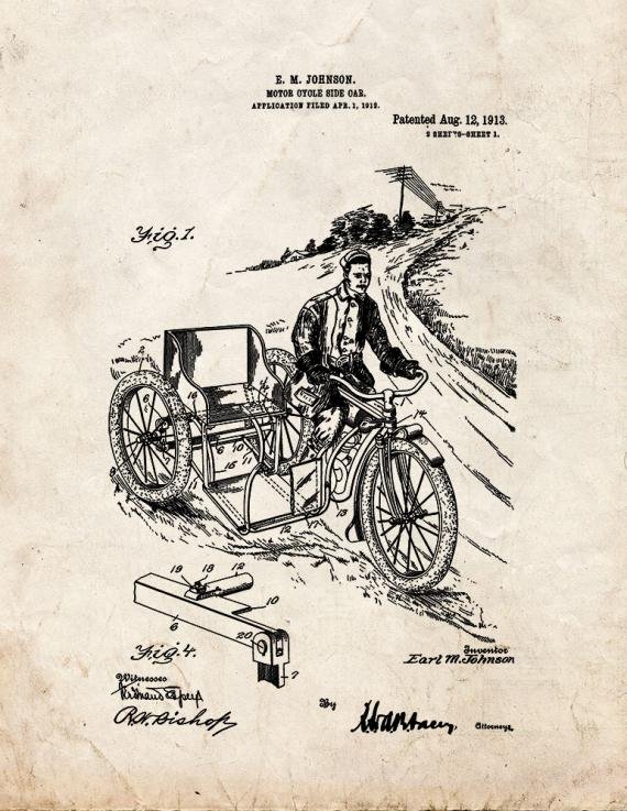 Patent Blueprint 3351 1 12 A4 Photo Print