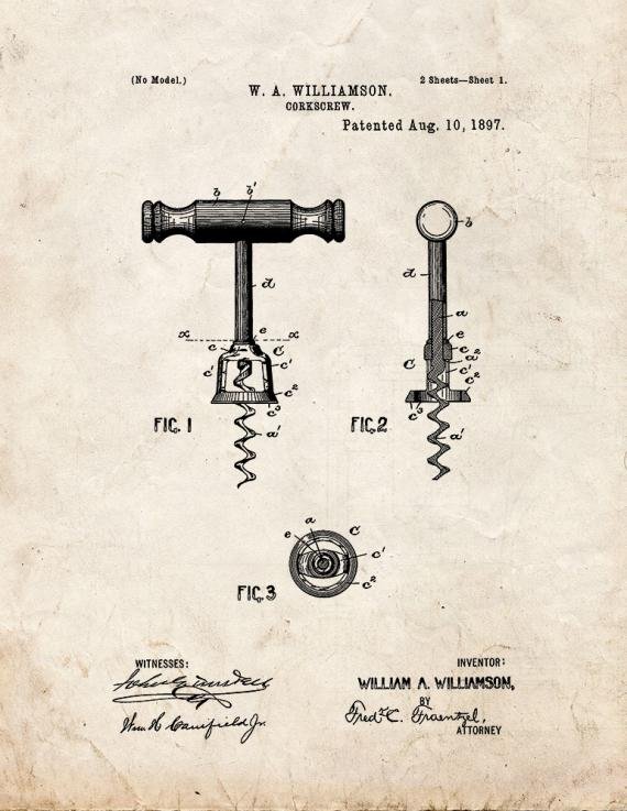 Patent Blueprint 3357 1 12 A4 Photo Print
