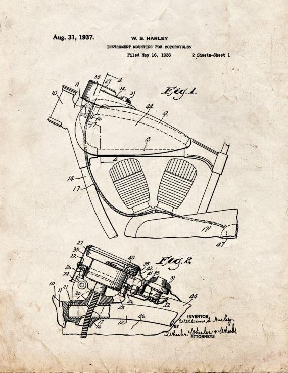 Patent Blueprint 3394 1 12 A4 Photo Print