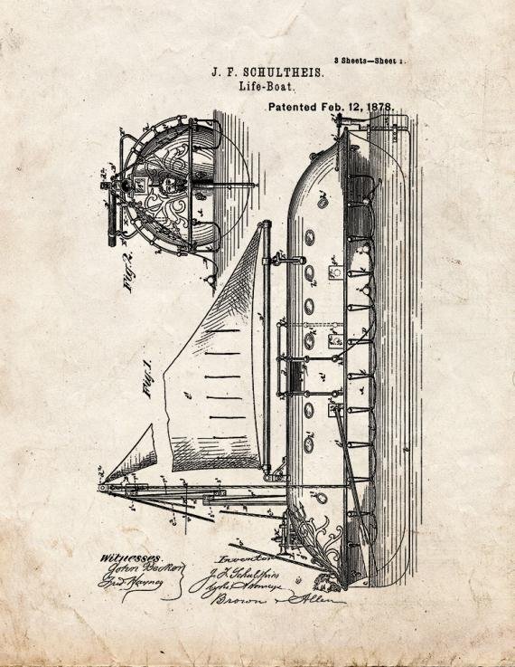 Patent Blueprint 3400 1 12 A4 Photo Print