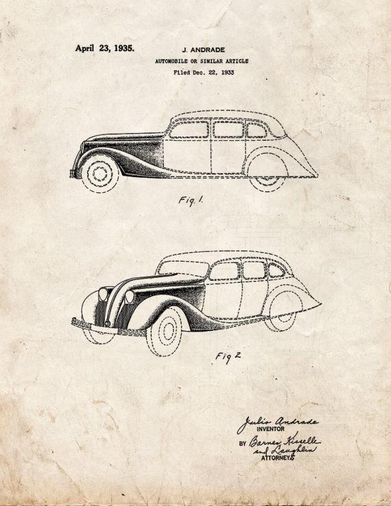 Patent Blueprint 341 1 12 A4 Photo Print