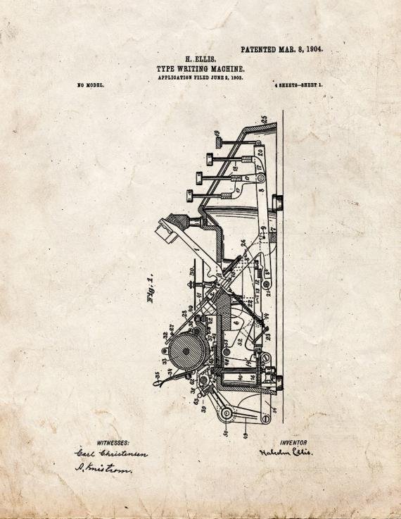 Patent Blueprint 3417 1 12 A4 Photo Print