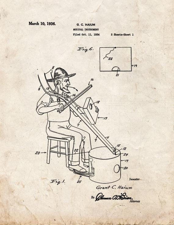 Patent Blueprint 3422 1 12 A4 Photo Print