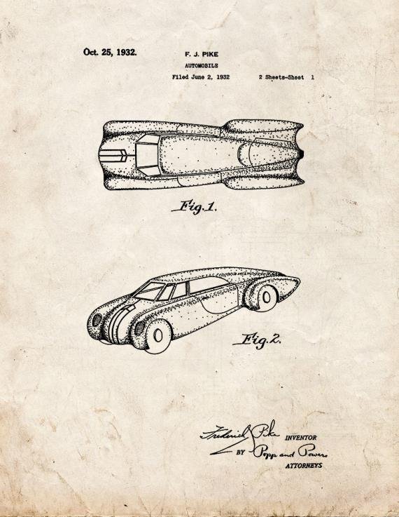 Patent Blueprint 343 1 12 A4 Photo Print