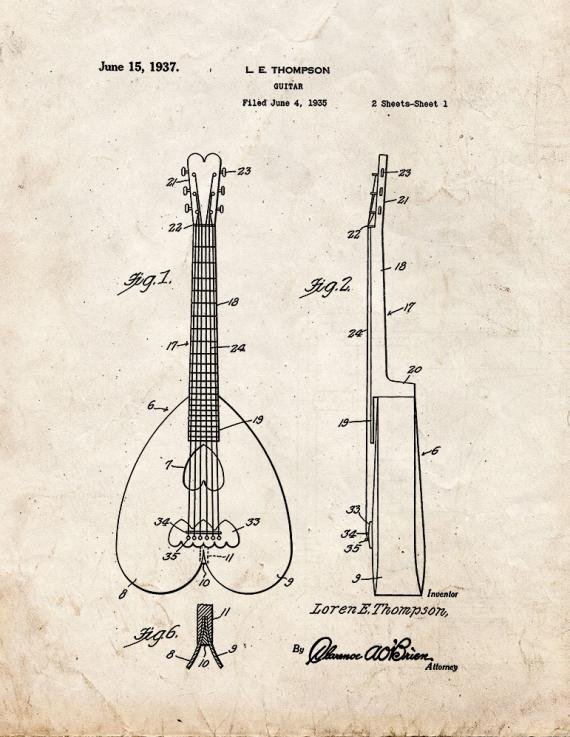 Patent Blueprint 3430 1 12 A4 Photo Print