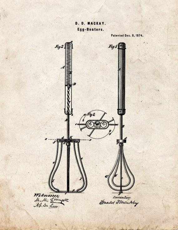 Patent Blueprint 3444 1 12 A4 Photo Print