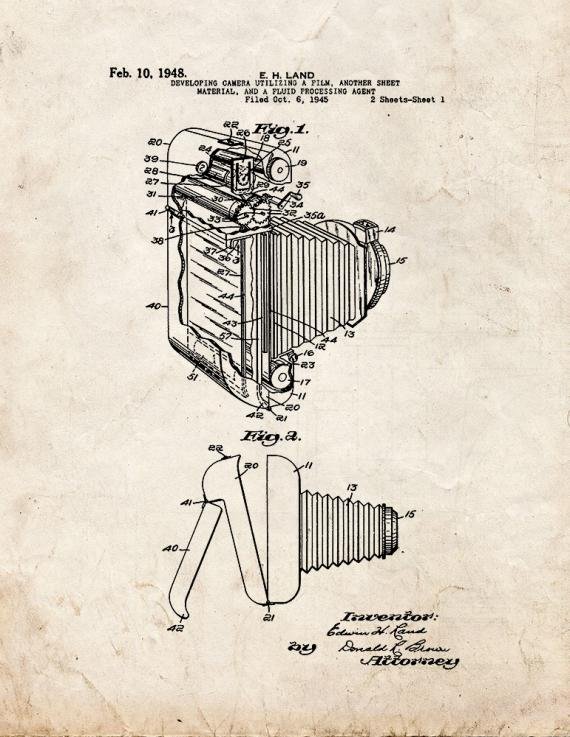 Patent Blueprint 3445 1 12 A4 Photo Print