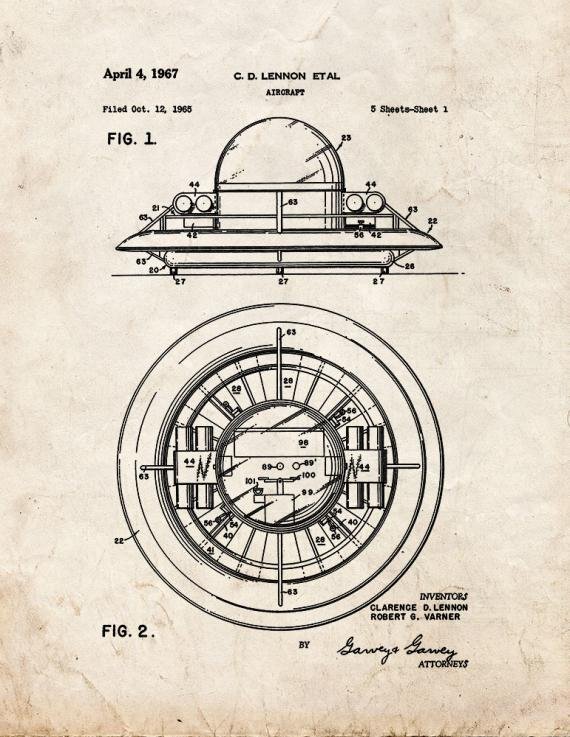 Patent Blueprint 3480 1 12 A4 Photo Print
