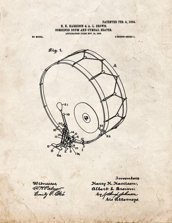Patent Blueprint 3517 1 12 A4 Photo Print