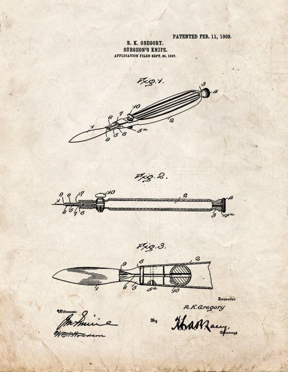 Patent Blueprint 3527 1 12 A4 Photo Print