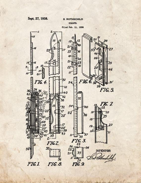 Patent Blueprint 3530 1 12 A4 Photo Print