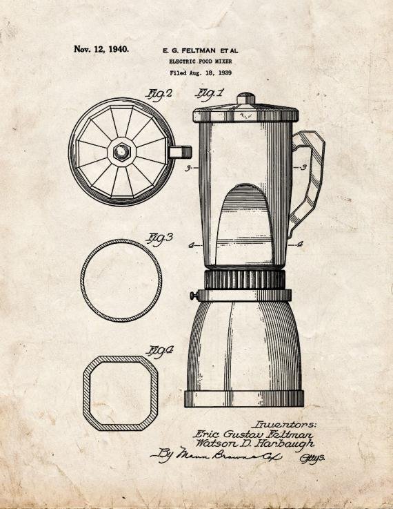 Patent Blueprint 3533 1 12 A4 Photo Print